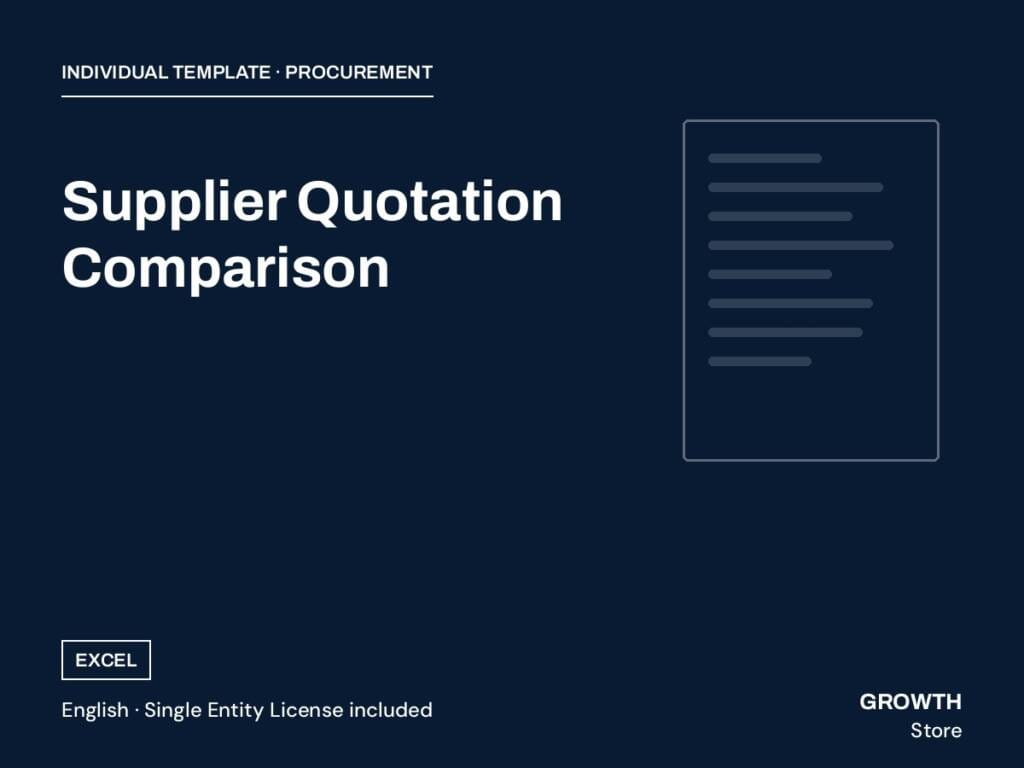 Supplier Quotation Comparison — cover
