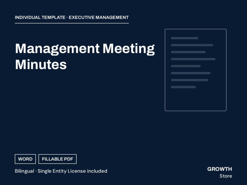 Management Meeting Minutes — cover