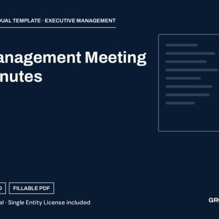 Management Meeting Minutes — cover