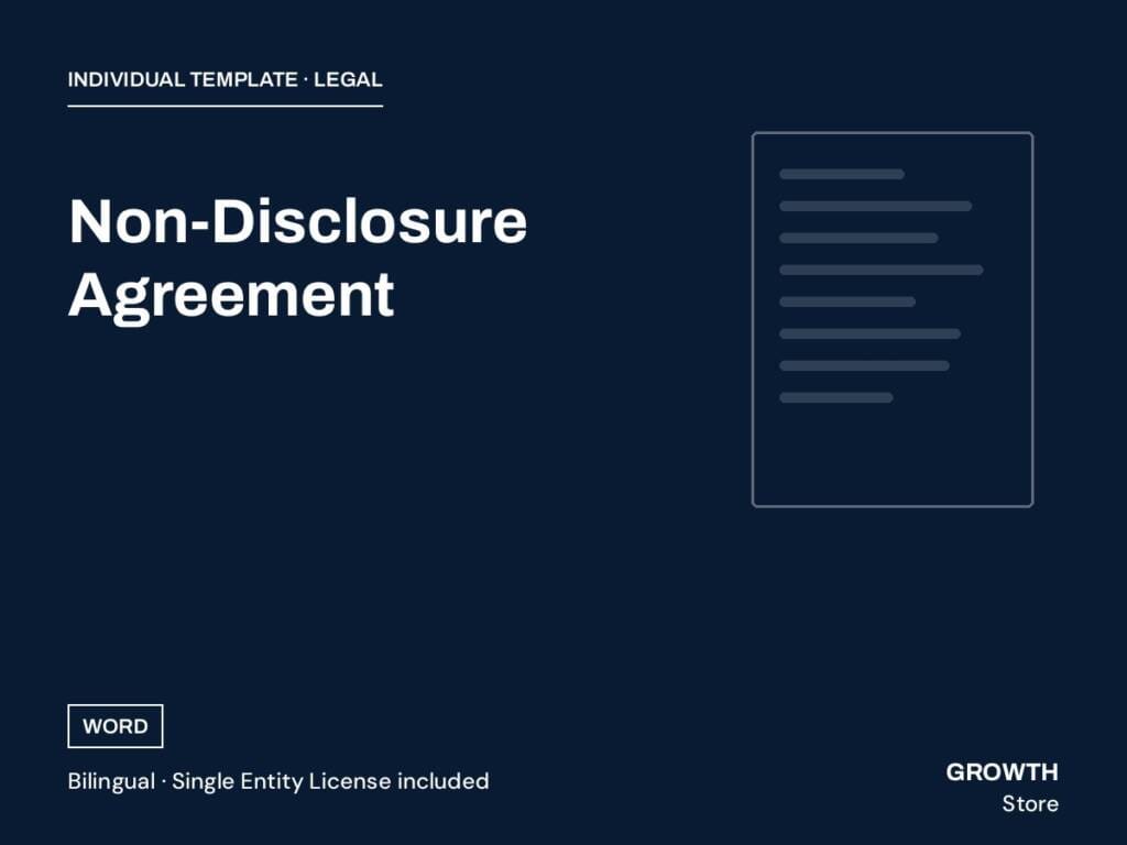 Non-Disclosure Agreement — cover