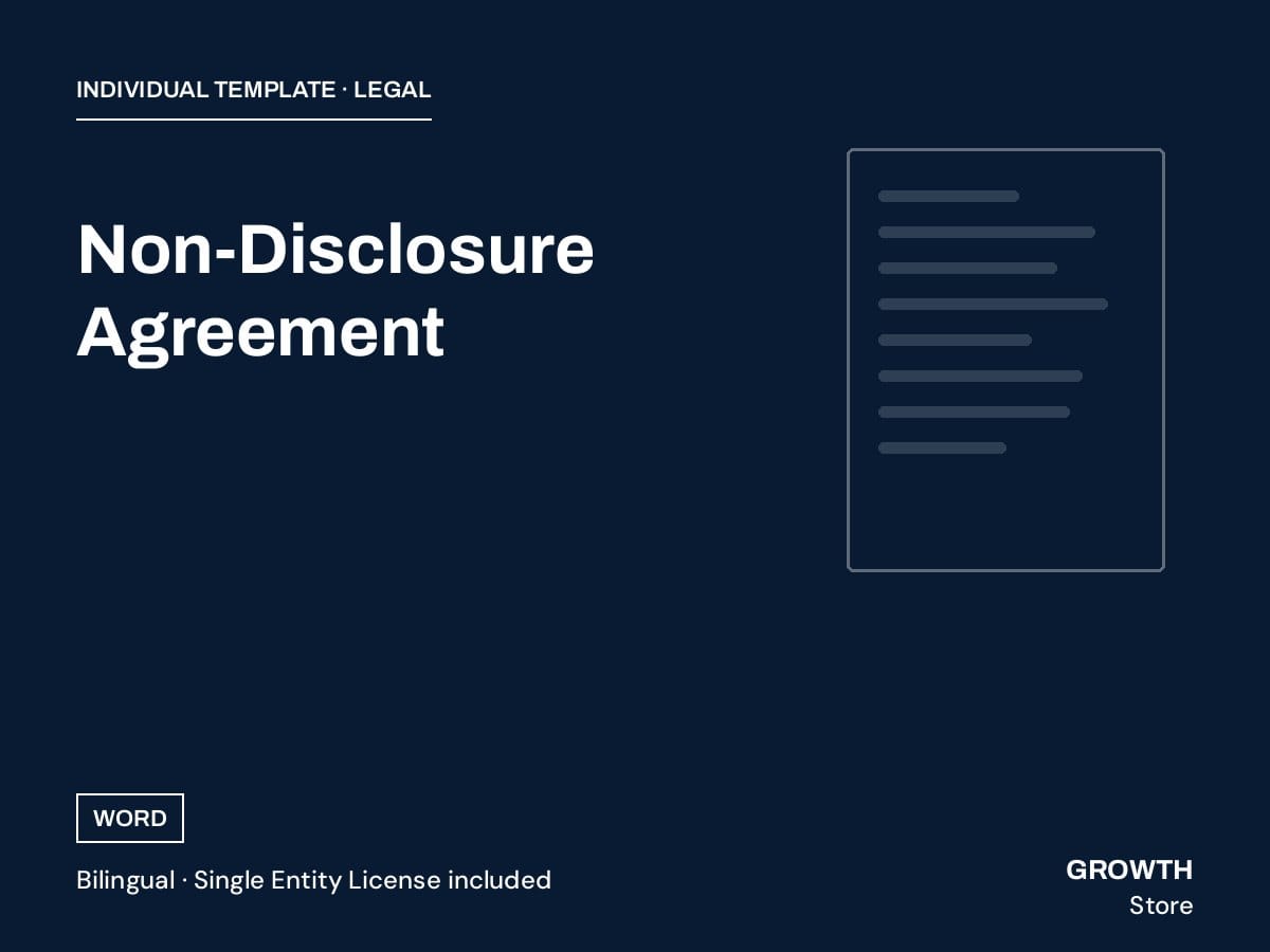 Non-Disclosure Agreement — cover